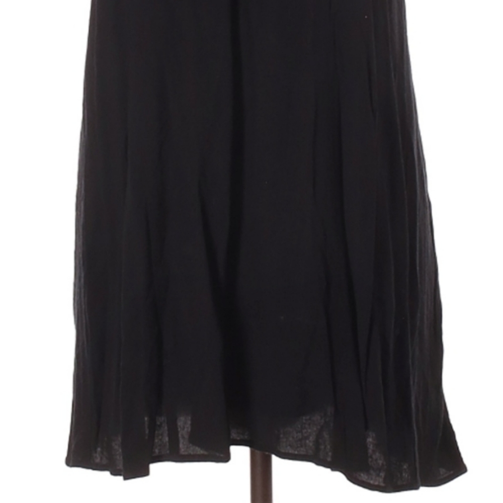 Bella Luxx Black Mini Dress Size M Pleating Layered Look Flowy Sleeveless - Picture 4 of 8